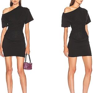 Perfect little black dress- corset t-shirt draped dress